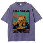 More Noodles Less Problems Washed T-Shirt