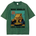 More Noodles Less Problems Washed T-Shirt