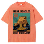 More Noodles Less Problems Washed T-Shirt