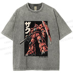 Unisex MS-06S ZAKU II Printed Washed Tee