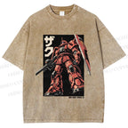 Unisex MS-06S ZAKU II Printed Washed Tee