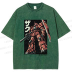 Unisex MS-06S ZAKU II Printed Washed Tee