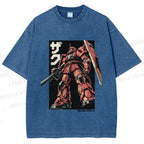 Unisex MS-06S ZAKU II Printed Washed Tee