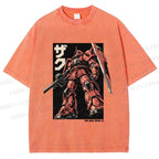 Unisex MS-06S ZAKU II Printed Washed Tee