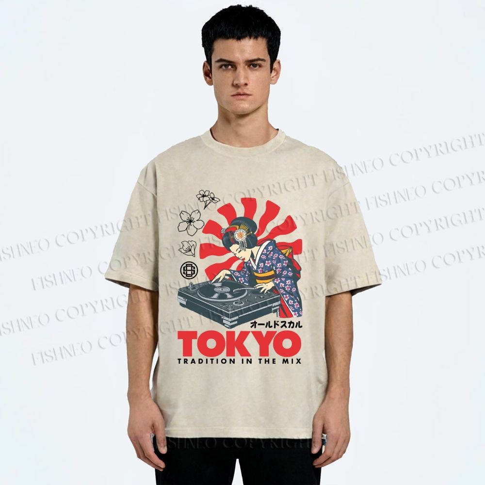 Unisex Tradition In The Mix Printed Washed Tee