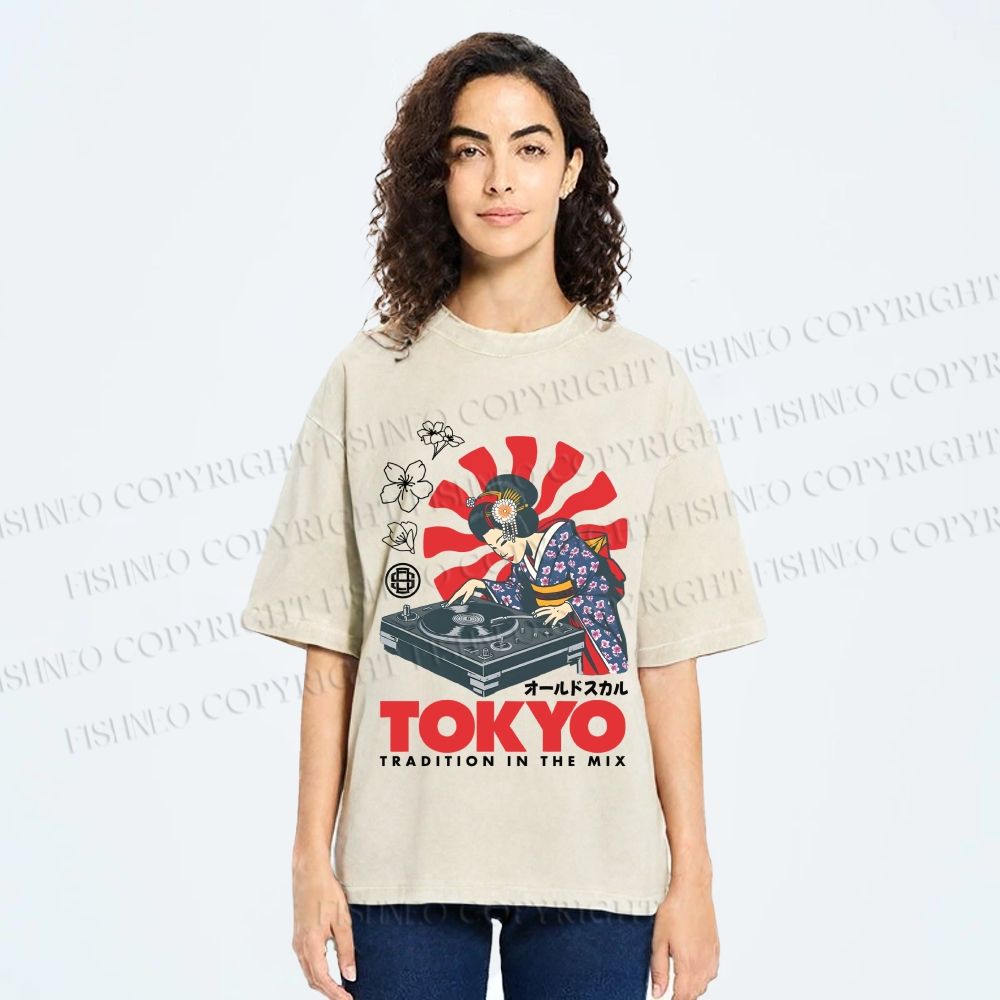 Unisex Tradition In The Mix Printed Washed Tee