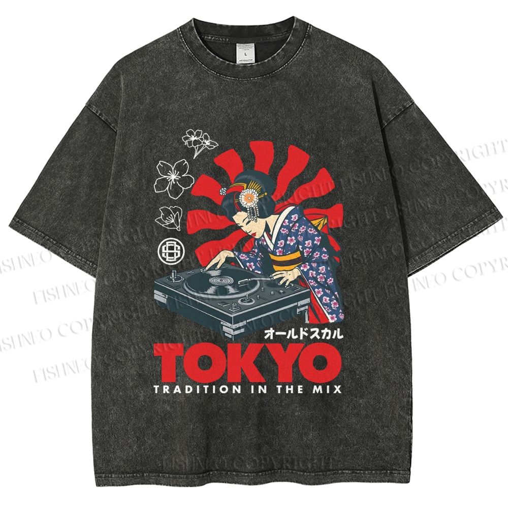 Unisex Tradition In The Mix Printed Washed Tee