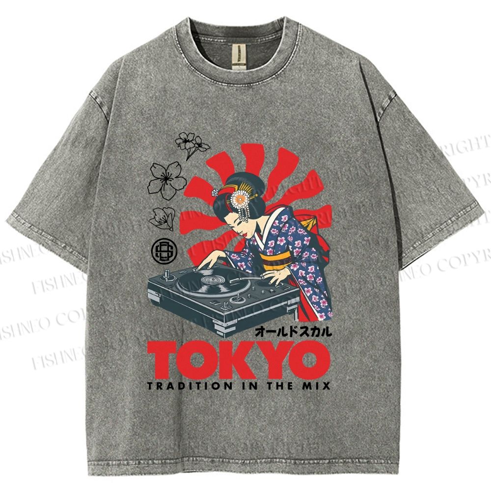 Unisex Tradition In The Mix Printed Washed Tee