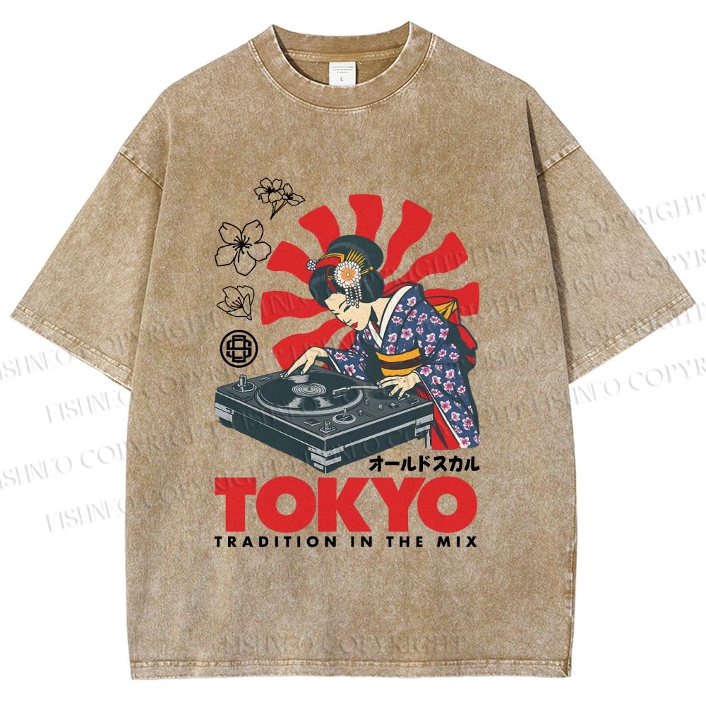 Unisex Tradition In The Mix Printed Washed Tee