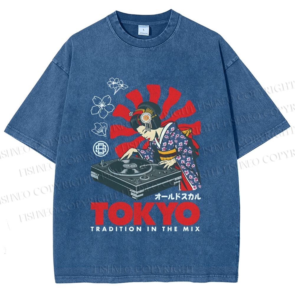 Unisex Tradition In The Mix Printed Washed Tee