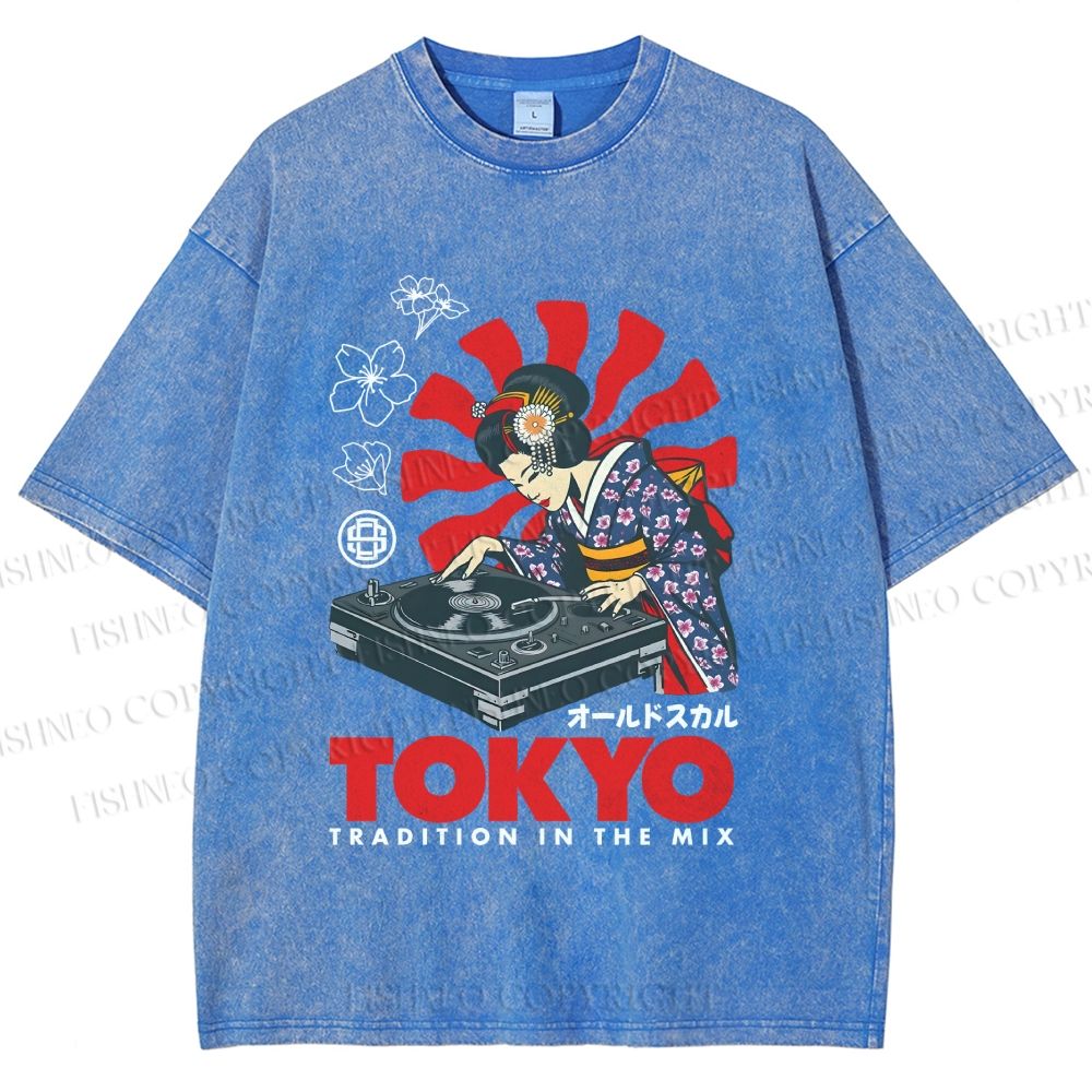 Unisex Tradition In The Mix Printed Washed Tee