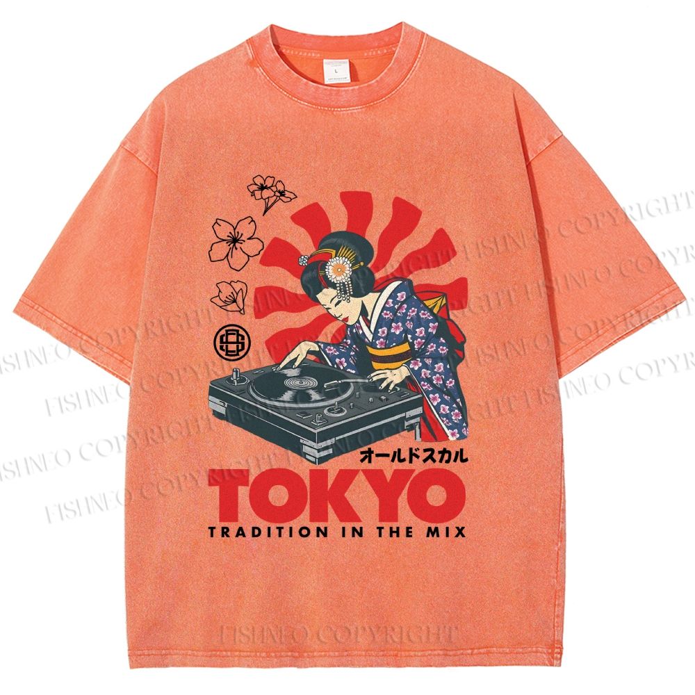 Unisex Tradition In The Mix Printed Washed Tee