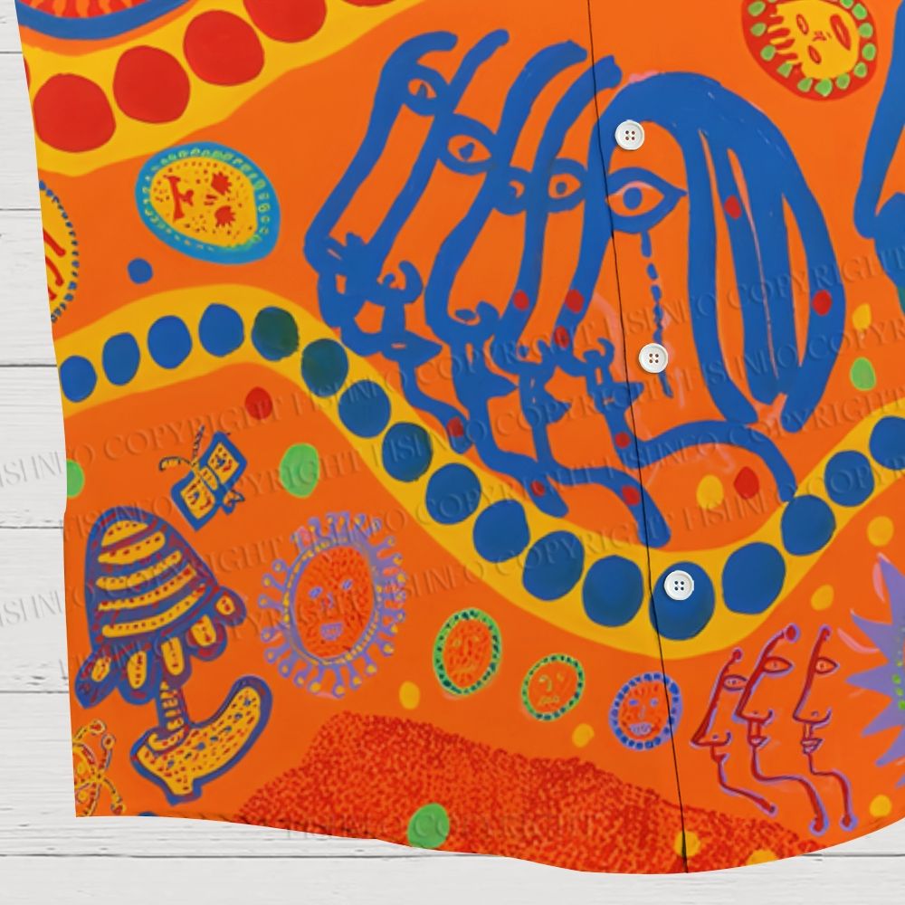 Yayoi Kusama Talking About Woman's Heart Hawaiian Shirt