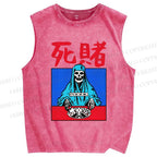 Unisex Do Or Die Printed Washed Tank Top