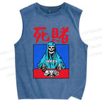 Unisex Do Or Die Printed Washed Tank Top