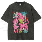 Unisex Pink Panthers Printed Washed Tee