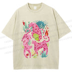 Unisex Pink Panthers Printed Washed Tee