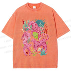 Unisex Pink Panthers Printed Washed Tee