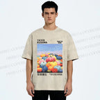 Unisex Yayoi Kusama Multicolor Pumpkin Printed Washed Tee