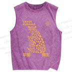 Unisex Yayoi Kusama Panthers Printed Washed Tank Top