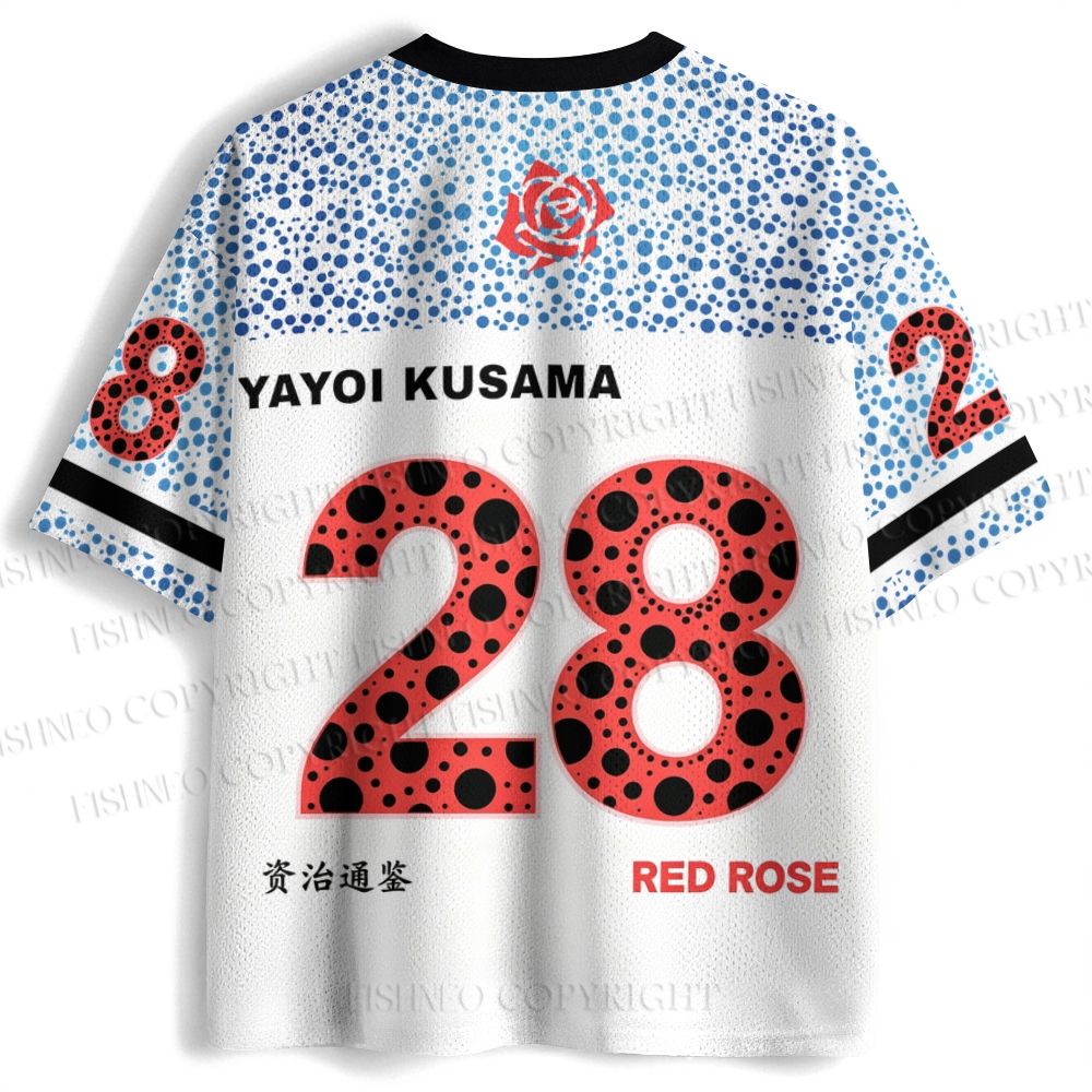 Yayoi Kusama Red Rose Jersey Shirts
