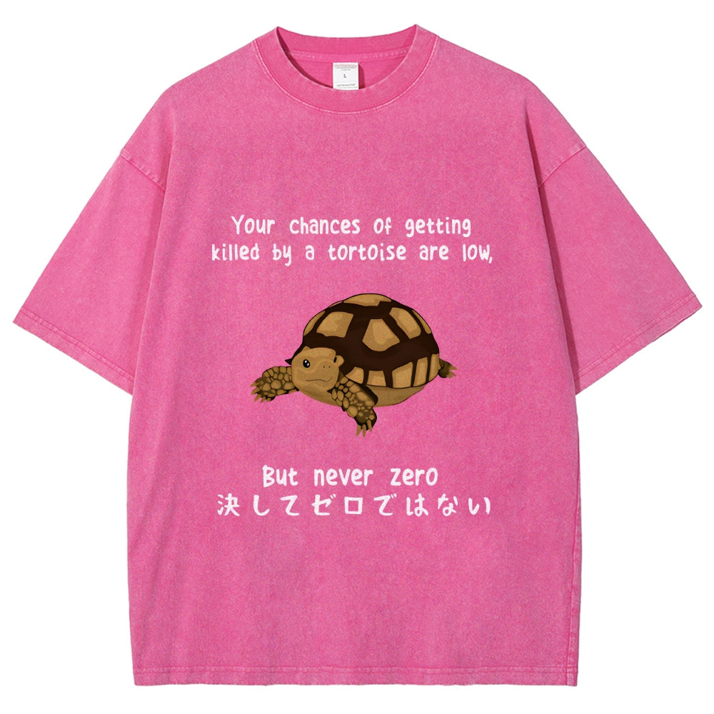 Funny Turtle Jokes Vintage Washed T-shirt