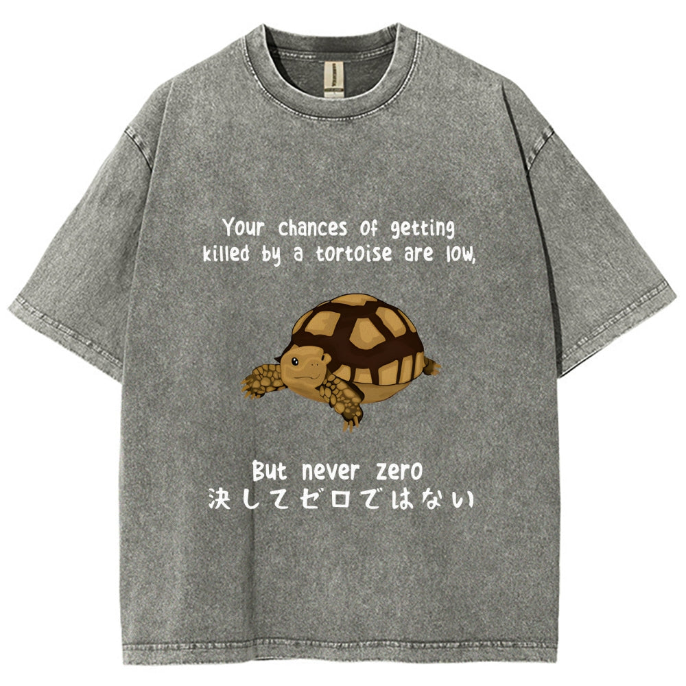 Funny Turtle Jokes Vintage Washed T-shirt