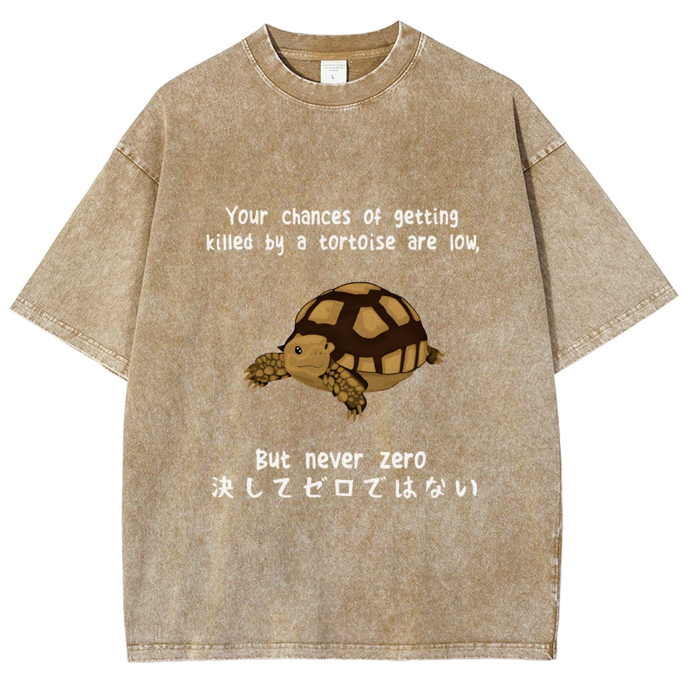 Funny Turtle Jokes Vintage Washed T-shirt
