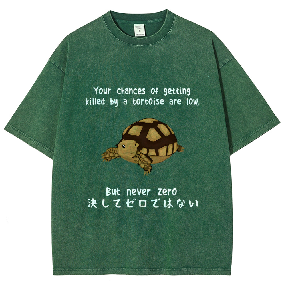 Funny Turtle Jokes Vintage Washed T-shirt