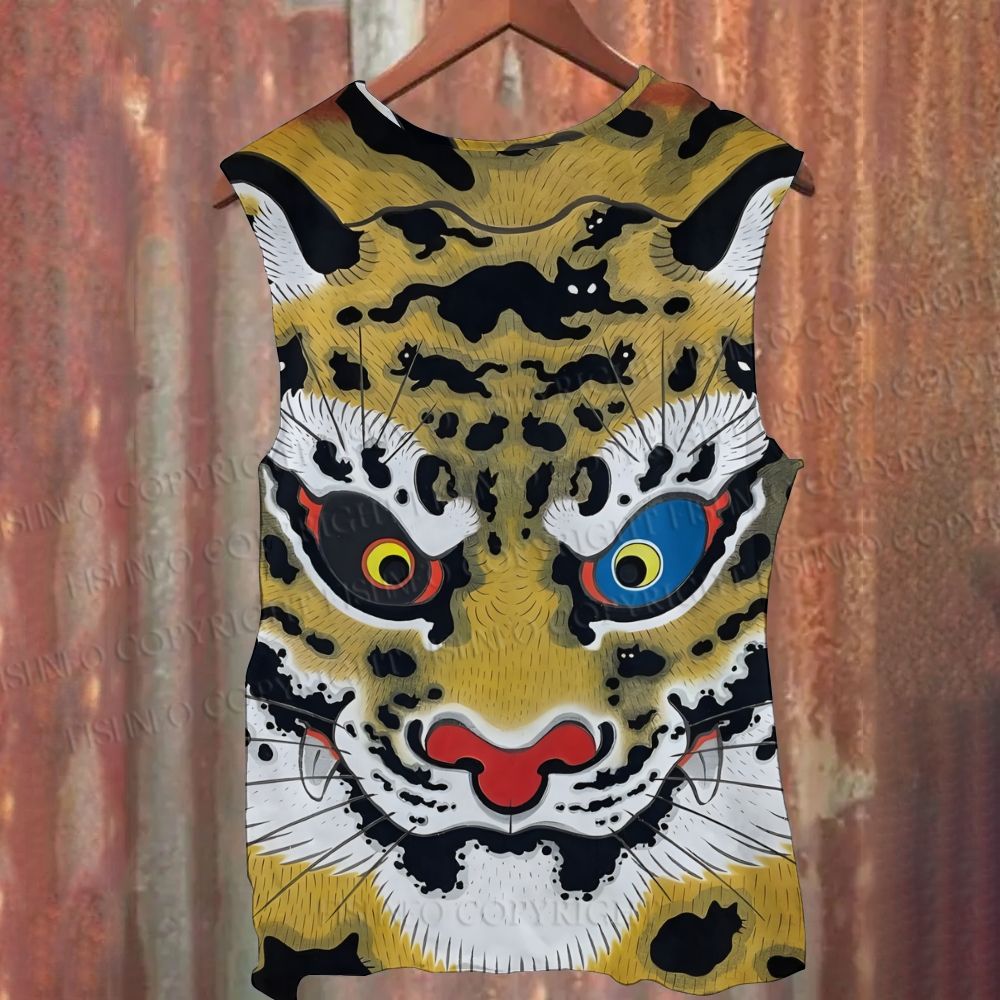 Unisex Casual The Tiger Doesn't Know What Is In The Cat's Mind Printed Tank Top