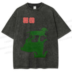 Unisex Dachshund Printed Washed Tee