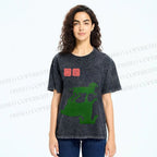 Unisex Dachshund Printed Washed Tee