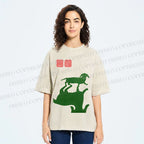 Unisex Dachshund Printed Washed Tee