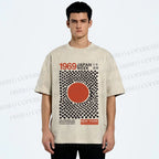 Unisex Japan Art Exhibition Printed Washed Tee
