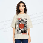 Unisex Japan Art Exhibition Printed Washed Tee