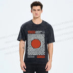 Unisex Japan Art Exhibition Printed Washed Tee