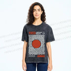 Unisex Japan Art Exhibition Printed Washed Tee
