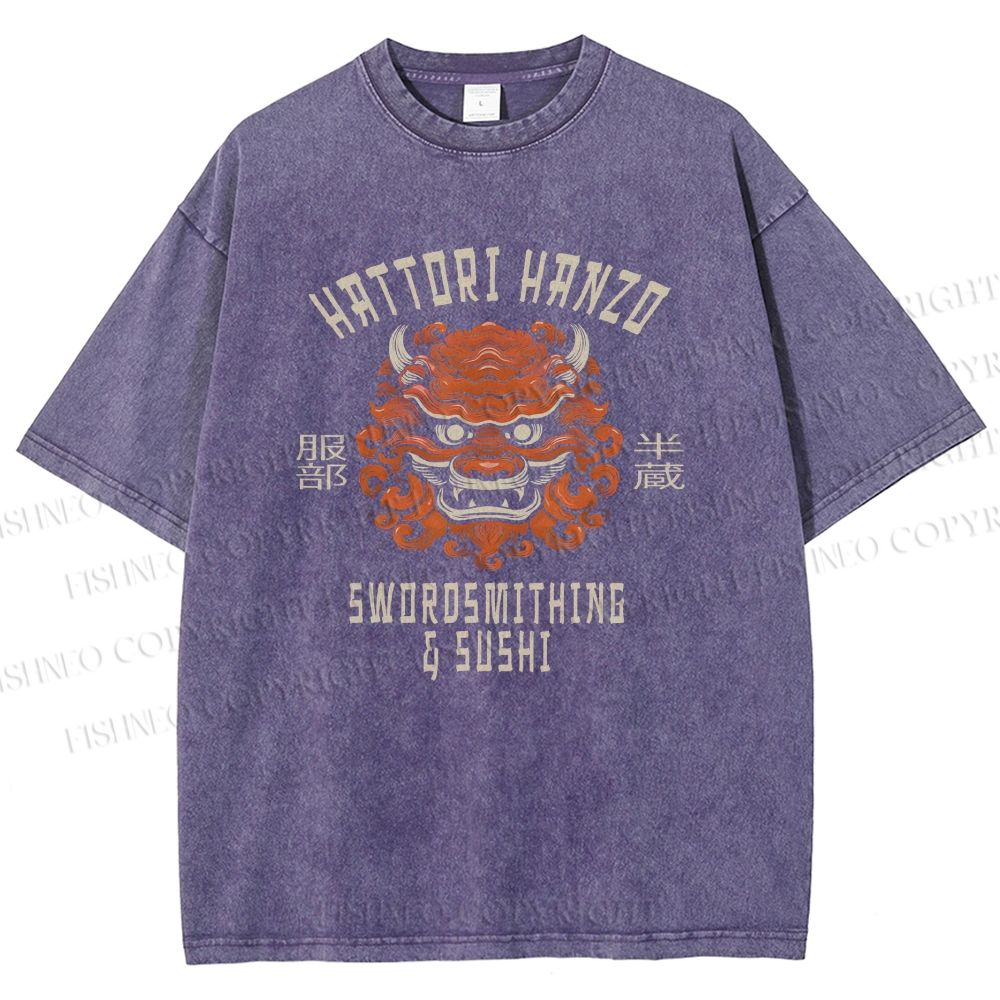 Unisex Hattori Hanzo Printed Washed Tee