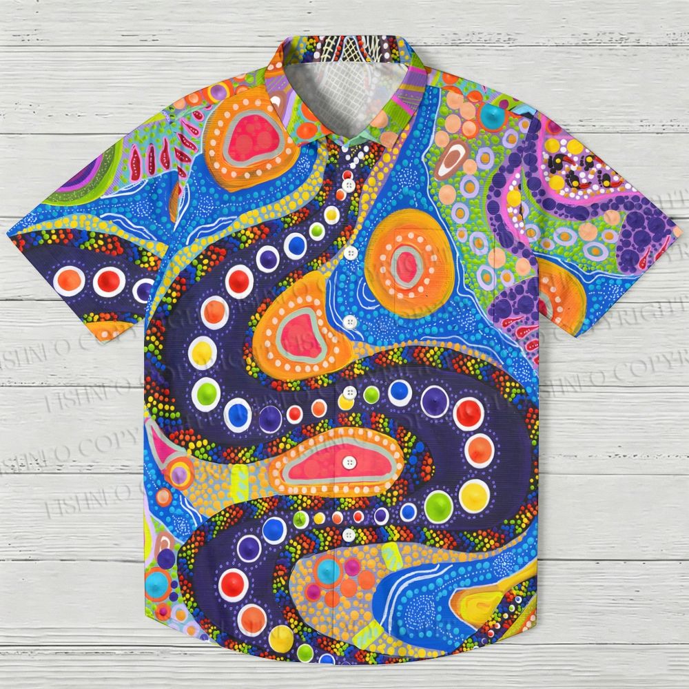 Polka Dot Giant Snake Hawaiian Shirt