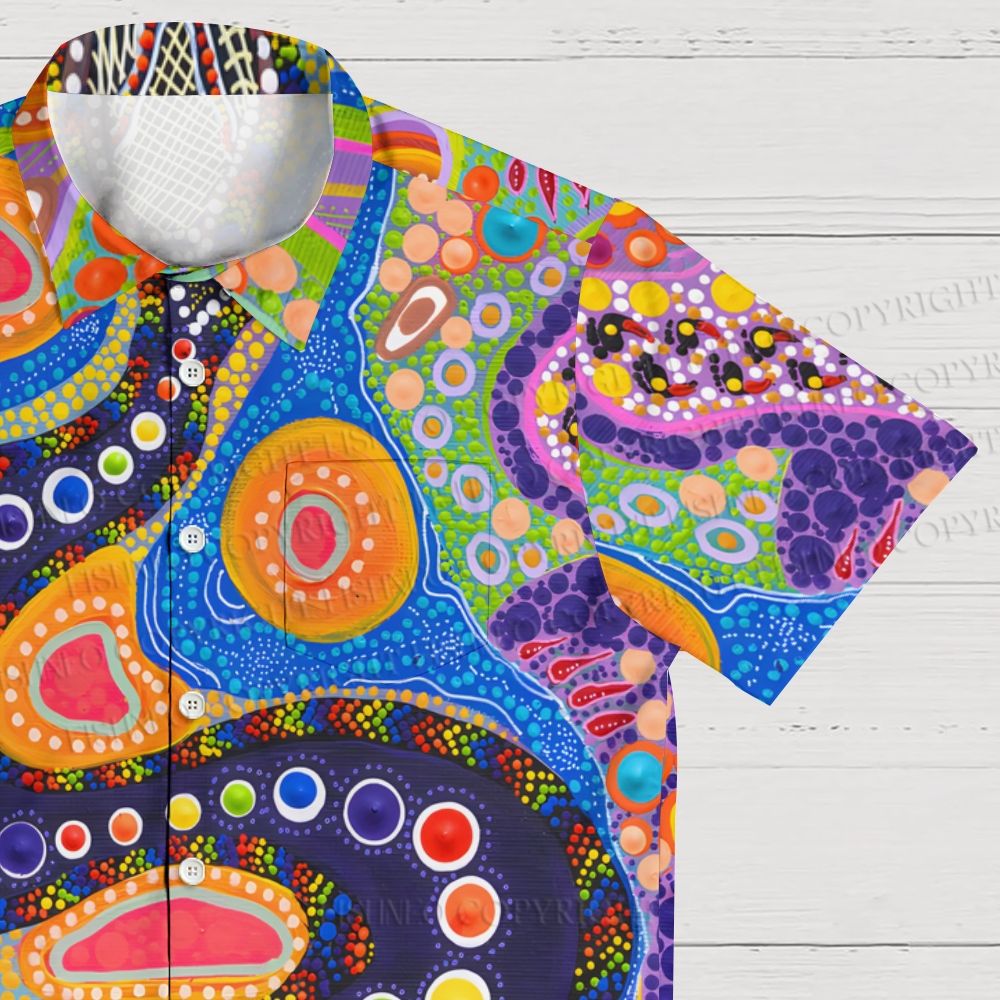 Polka Dot Giant Snake Hawaiian Shirt