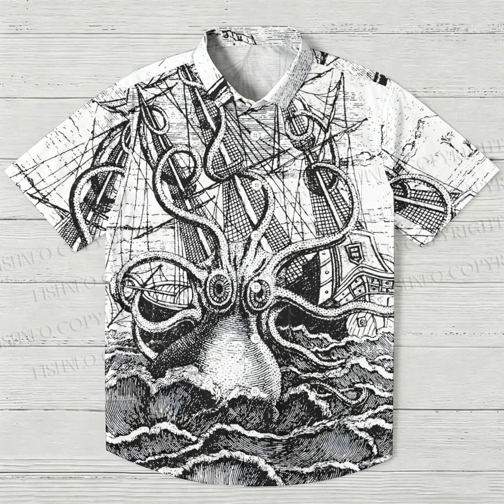 Terrifying Giant Octopus Hawaiian Shirt