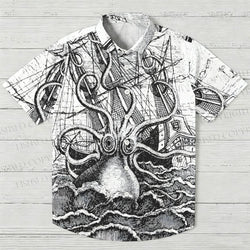 Terrifying Giant Octopus Hawaiian Shirt