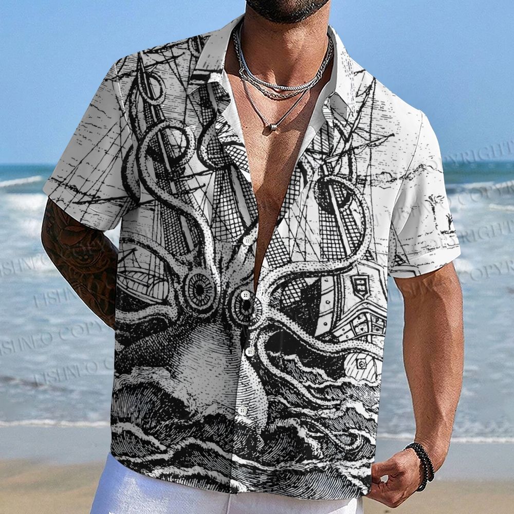 Terrifying Giant Octopus Hawaiian Shirt