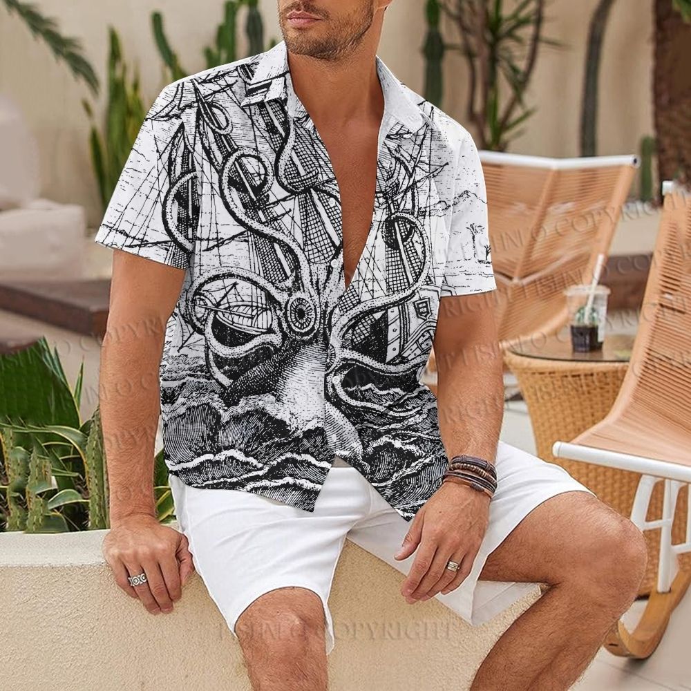 Terrifying Giant Octopus Hawaiian Shirt