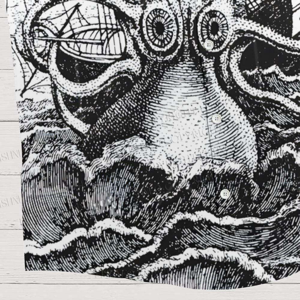 Terrifying Giant Octopus Hawaiian Shirt