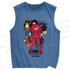 Unisex Akira Printed Washed Tank Top