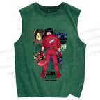 Unisex Akira Printed Washed Tank Top