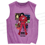 Unisex Akira Printed Washed Tank Top