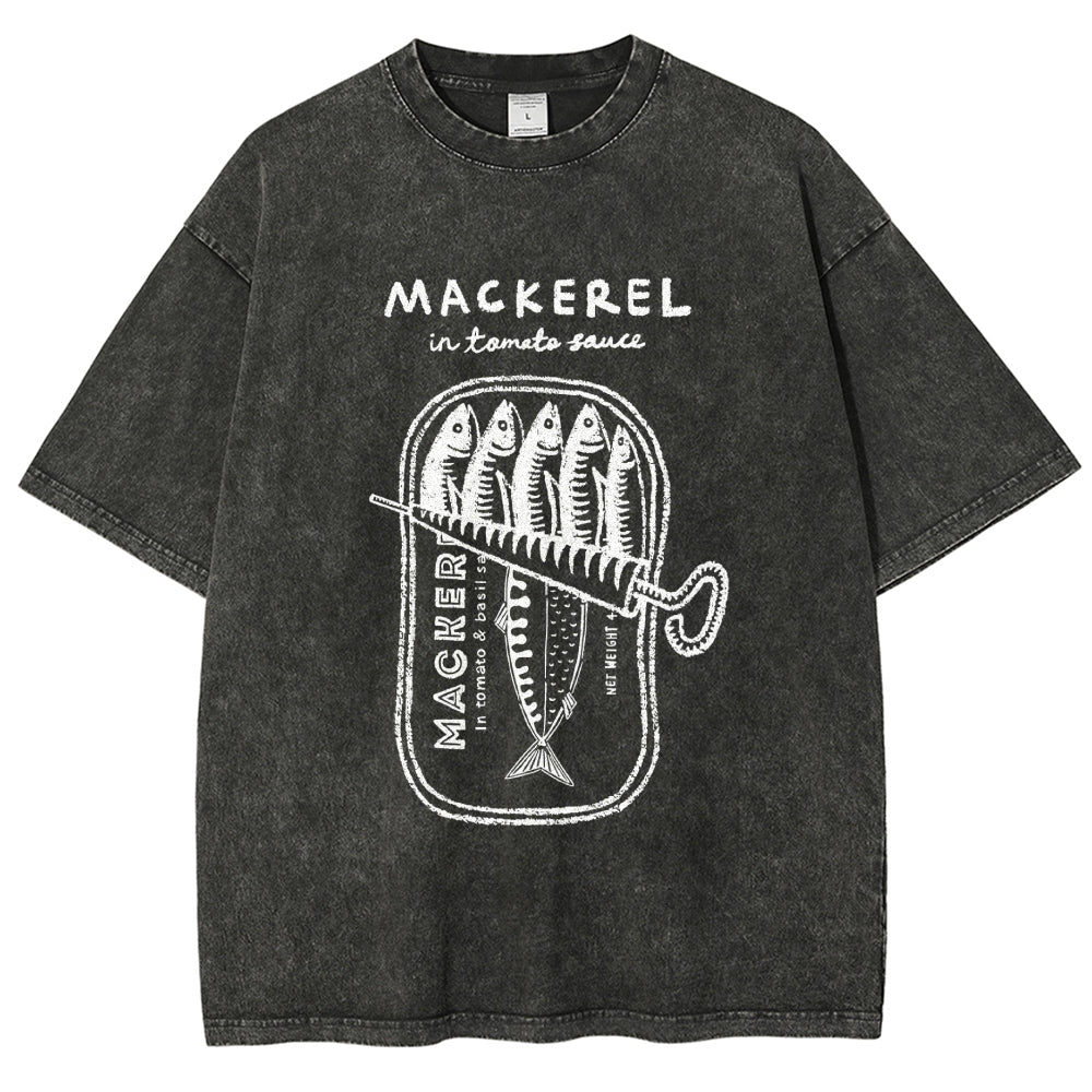 Mackerel In Tomato Sauce Washed T-Shirt