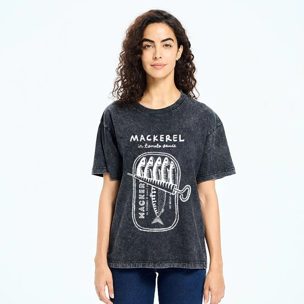 Mackerel In Tomato Sauce Washed T-Shirt